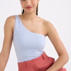 J. Crew FormKnit One-Shoulder Tank Top - light blue